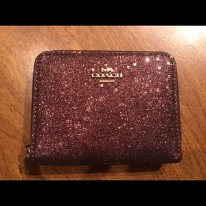 Raspberry glitter Coach wallet